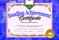Hayes Reading Achievement Certificate 81/2 X 11 In intended for Printable Reader Award Certificate Templates
