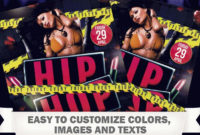 Hip Hop Party  Premium Club Flyer Psd Template with Hip Hop Certificate Template 6 Explosive Ideas