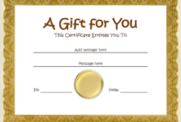 Homemade Gift Certificates inside Custom Gift Certificate Template
