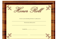Honor Roll Award Certificate Template Download Printable regarding Printable Honor Roll Certificate Template