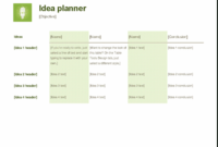 Idea Project Planner in Virtual Meeting Agenda Template