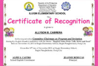 Image Result For Sample Of Certificate Of Recognition For inside Amazing Honor Roll Certificate Template Free 7 Ideas