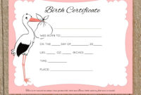 Impressive Free Birth Certificate Template Ideas Puppy pertaining to Cute Birth Certificate Template