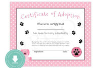 Instant Download Puppy Adoption Certificate Puppy for Awesome Rabbit Adoption Certificate Template 6 Ideas Free