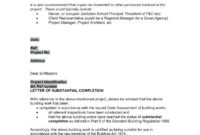 Jct Practical Completion Certificate Template  Templates for Jct Practical Completion Certificate Template