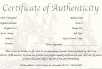 Jewelry Certificate Of Authenticity Template Beautiful How with regard to Certificate Of Authenticity Photography Template