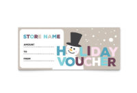 Jolly Holidays Gift Certificate Template Design with regard to Best Gift Certificate Template Indesign