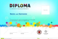 Kids Summer Camp Diploma Or Certificate Template Award inside Awesome Summer Camp Certificate Template