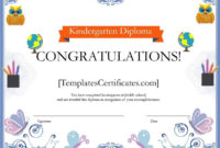 Kindergarten Diploma Certificate Template  Kindergarten in Free Printable Kindergarten Diploma Certificate