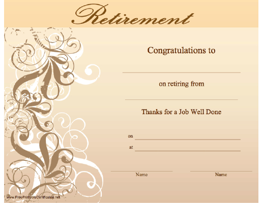 Kleurplaten Retirement Certificates Templates Free pertaining to Amazing Free Retirement Certificate Templates For Word