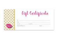 Lips Lipsense Pink Lips Blank Gift Certificate inside Best Best Girlfriend Certificate Template