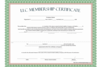 Llc Membership Certificate  Free Template with regard to Amazing Share Certificate Template Companies House