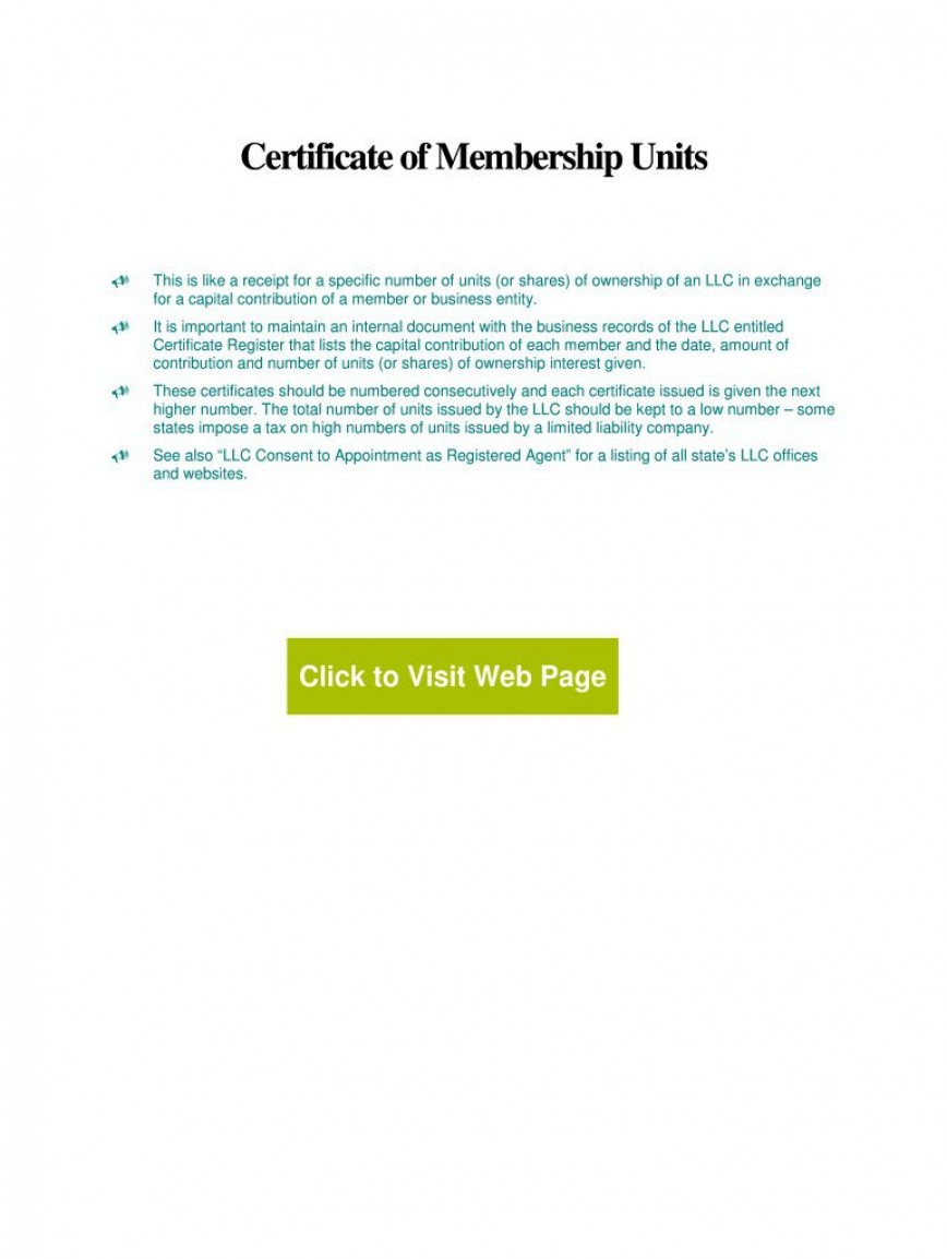 Llc Membership Certificate Template  Addictionary within Llc Membership Certificate Template Word