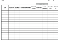 Logbook Excel Download  Fillable  Printable Templates To pertaining to Machinery Maintenance Log Template