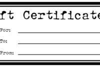 Make Gift Certificates With Printable Homemade Gift intended for Awesome Free Printable Certificate Of Promotion 12 Designs