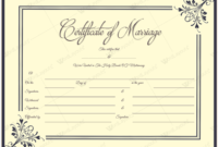 Marriage Certificate 34  Word Layouts  Marriage throughout Marriage Certificate Template Word 10 Designs