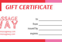 Massage Way Gift Certificate Template  Mycreativeshop with Massage Gift Certificate Template Free Printable