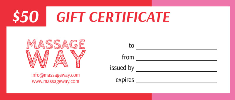 Massage Way Gift Certificate Template  Mycreativeshop with Massage Gift Certificate Template Free Printable