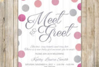 Meet And Greet Invitation Silver Blue Glitters Meet The Baby for Printable Bridal Shower Agenda Template