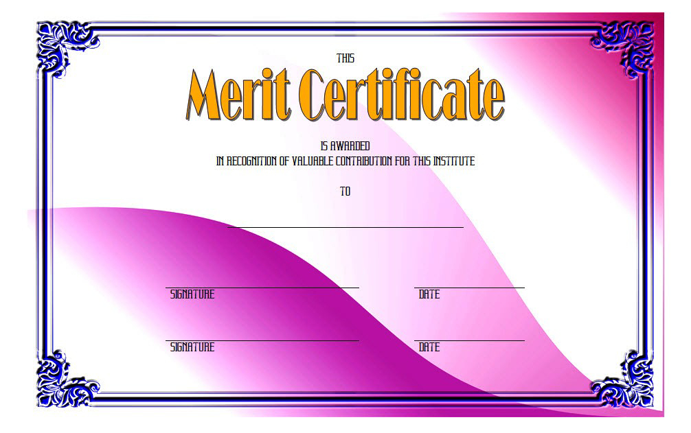 Merit Certificate Templates Free Top 10 Award Ideas intended for Best Merit Award Certificate Templates