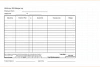 Mileage Log Form  Template Business within Vehicle Fuel Log Template