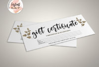 Minimalist Gift Certificate Modern Gift Certificate inside Quality Free Editable Wedding Gift Certificate Template