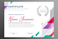 Modern Certificate Award Template Design  Download Free intended for Professional Award Certificate Template