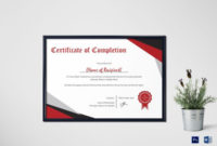Modern Certificate Of Completion Template throughout Printable Certificate Of Completion Template Word