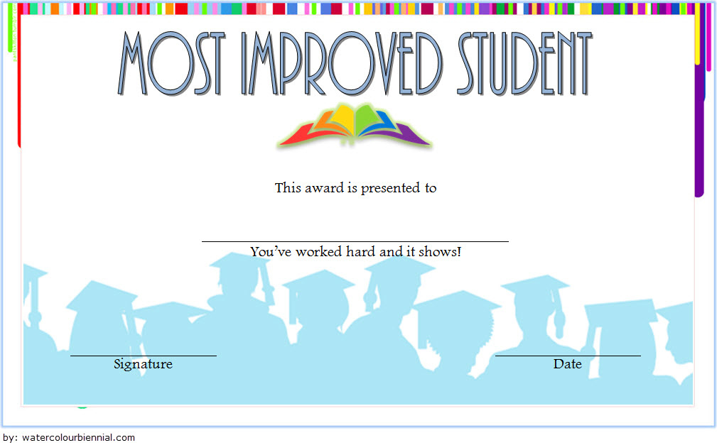 Most Improved Student Certificate Printable  10 Best Ideas within Certificate Of School Promotion 10 Template Ideas