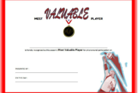 Most Valuable Player Certificate Template For Volleyball with Volleyball Certificate Templates