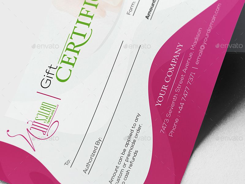 Nail Salon/ Gift Certificate And Business Card Template throughout Nail Salon Gift Certificate