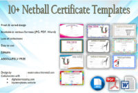 Netball Certificate Template 10 Best Designs Free Download within Printable Table Tennis Certificate Template Free