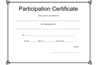 Participation Certificate Template Free Download Regarding intended for Awesome Finisher Certificate Template 7 Completion Ideas