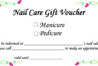 Pedicure Gift Certificate Template  Carlynstudio with regard to Amazing Nail Salon Gift Certificate Template