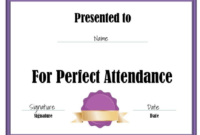 Perfect Attendance Certificate Template Download Printable intended for Best Vbs Attendance Certificate Template