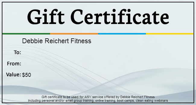 Personal  Small Group Training Lewis Center  Debbie intended for Physical Fitness Certificate Template 7 Ideas