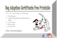 Pet Adoption Certificate Template Free 23 Fresh Designs with regard to Awesome Unicorn Adoption Certificate Templates