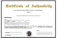 Photography Certificate Of Authenticity Template 6 inside Free Certificate Of Appearance Template