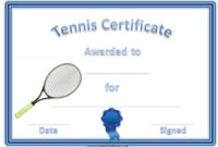 Pin On Certificate Templates pertaining to Quality Tennis Gift Certificate Template