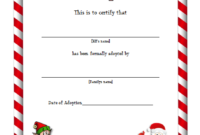 Pin On Elf Adoption Certificate Free Download regarding Free Elf Adoption Certificate Free Printable