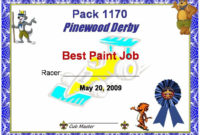 Pinewood Derby Award Certificates Templates  Jurjur pertaining to Best Pinewood Derby Certificate Template
