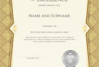 Portrait Certificate Of Achievement Template Vector Image for Certificate Of Accomplishment Template Free