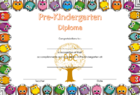 Pre K Diploma Certificate Editable  10 Great Templates pertaining to Free Kindergarten Completion Certificate Templates