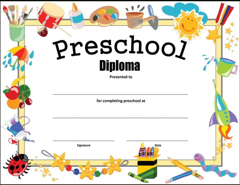Preschool Diploma Certificate How To Make A Preschool for Certificate For Pre K Graduation Template