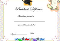 Preschool Graduation Certificate Template Free  Best with Graduation Gift Certificate Template Free