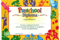 Preschool Graduation Diploma Free Printable  Free Printable throughout Kindergarten Graduation Certificate Printable