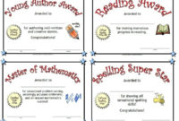 Print These Award Certificates To Celebrate Students for Handwriting Award Certificate Printable