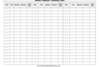 Printable Blood Pressure Tracking Chart intended for Amazing Blood Pressure Log Template
