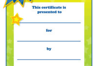 Printable Congratulations Award For Teachers Free in Star Reader Certificate Template Free