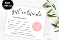 Printable Gift Certificate Template For Photography Hair intended for Quality Free Printable Beauty Salon Gift Certificate Templates